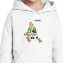 Sloth Turtle And Snail Piggyback Funny Running Wild Kids Hoodie Kidozi Com - team turtle and sloth shirt roblox