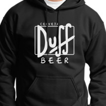 duff beer hoodie with beer holder